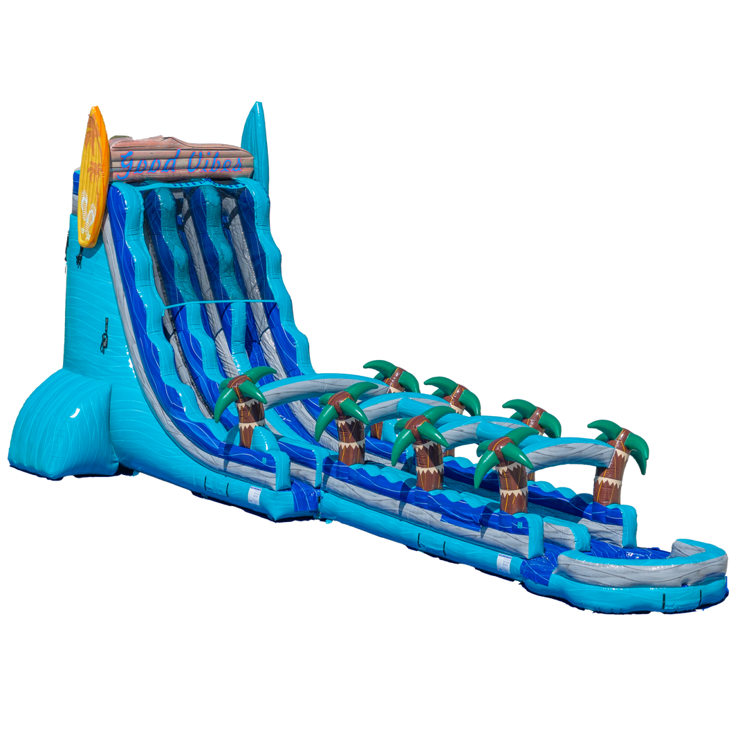 27FT Good Vibes Dual Lane Slide w/Slip n Slide
