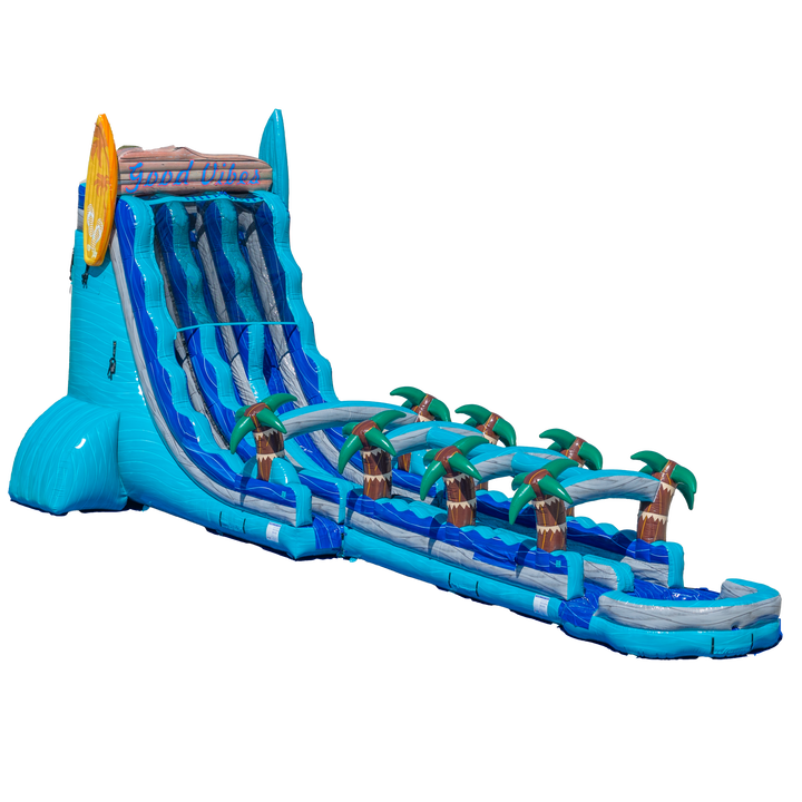 27FT Good Vibes Dual Lane Slide w/Slip n Slide
