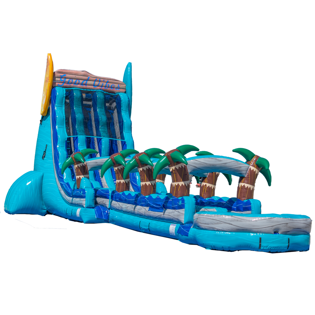 27FT Good Vibes Dual Lane Slide w/Slip n Slide