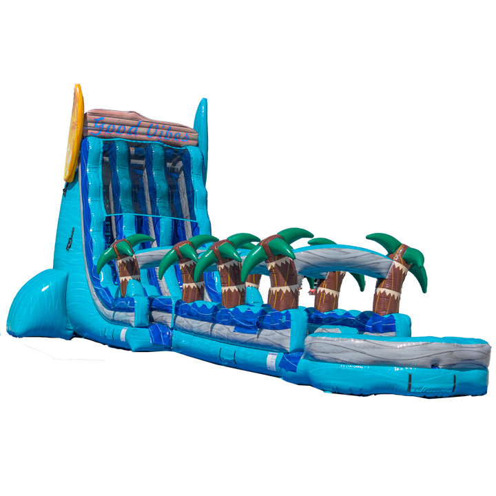 27FT Good Vibes Dual Lane Slide w/Slip n Slide