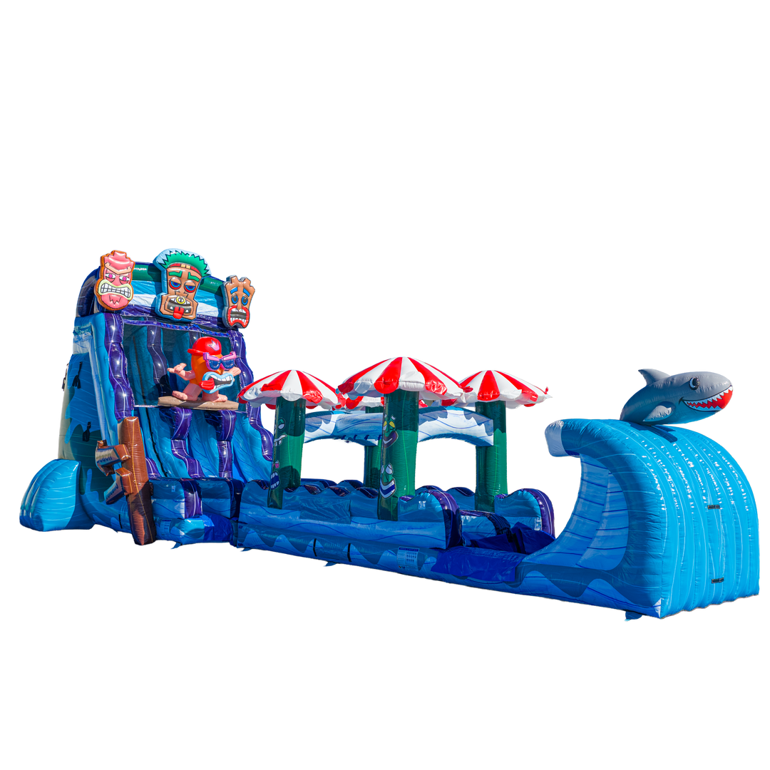 22FT Tiki Tovi Dual Lane Slide w Slip n Slide