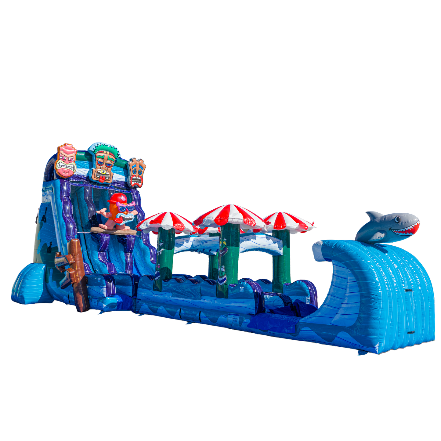22FT Tiki Tovi Dual Lane Slide w Slip n Slide