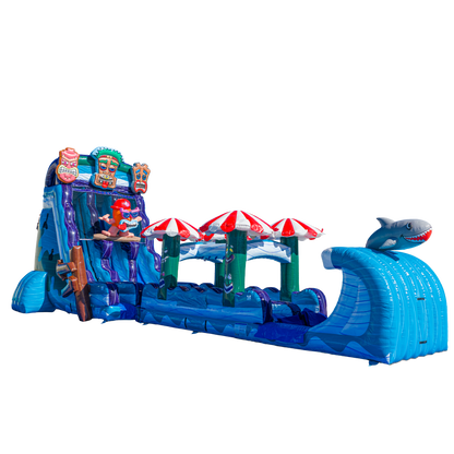 22FT Tiki Tovi Dual Lane Slide w Slip n Slide