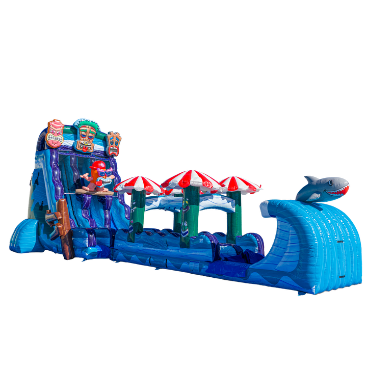 22FT Tiki Tovi Dual Lane Slide w Slip n Slide