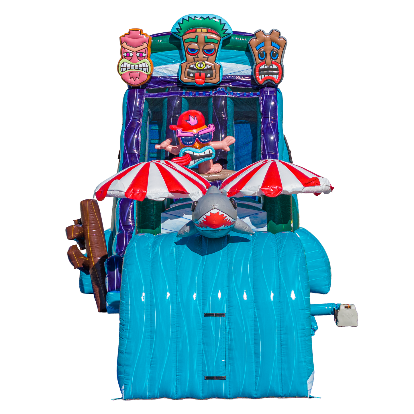 22FT Tiki Tovi Dual Lane Slide w Slip n Slide