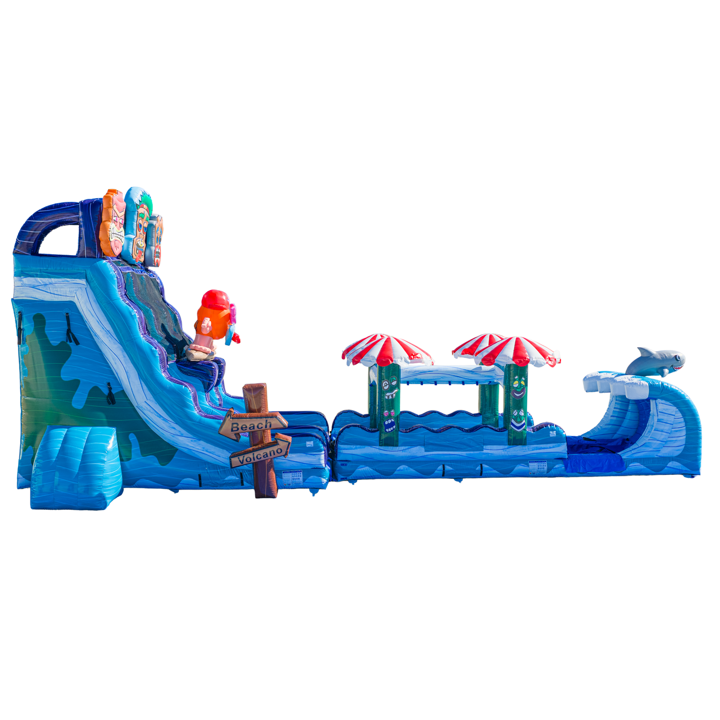 22FT Tiki Tovi Dual Lane Slide w Slip n Slide