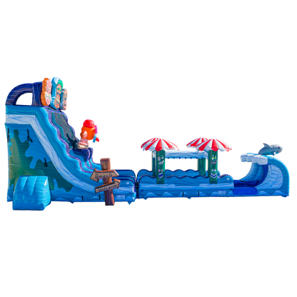 22FT Tiki Tovi Dual Lane Slide w Slip n Slide
