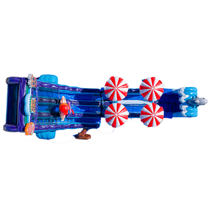 22FT Tiki Tovi Dual Lane Slide w Slip n Slide