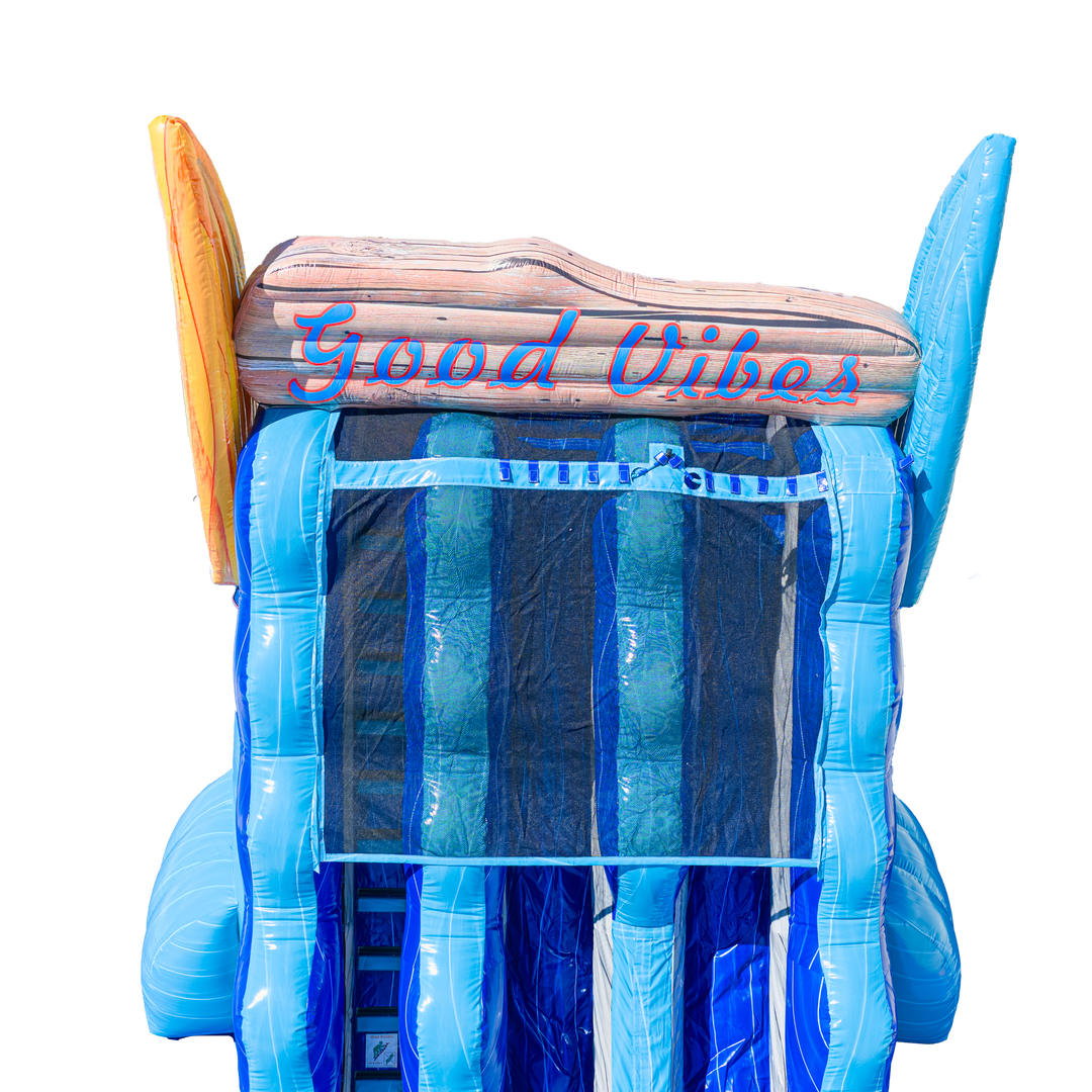 22FT Good Vibes Dual Lane Slide With Slip N Slide