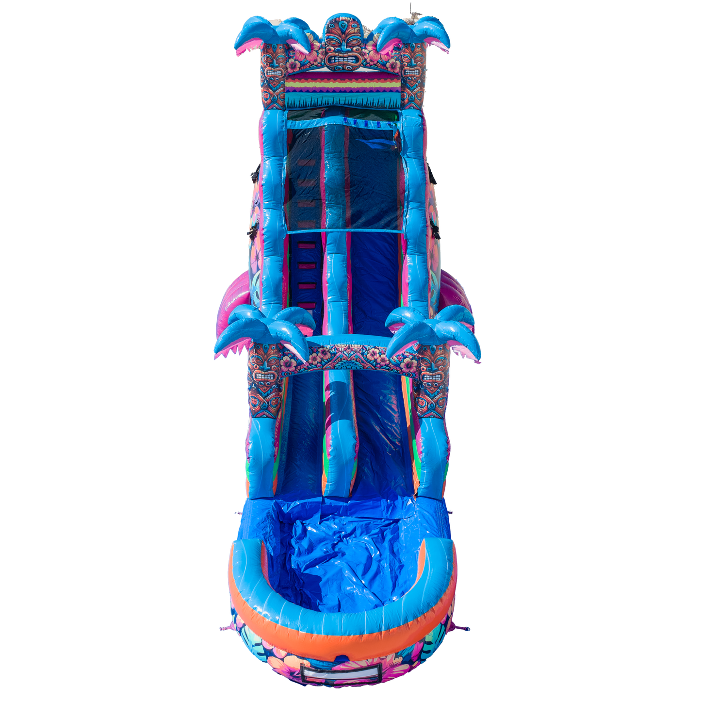 20FT Aloha Splash (Hawaiian Hibiscus) Single Lane Slide