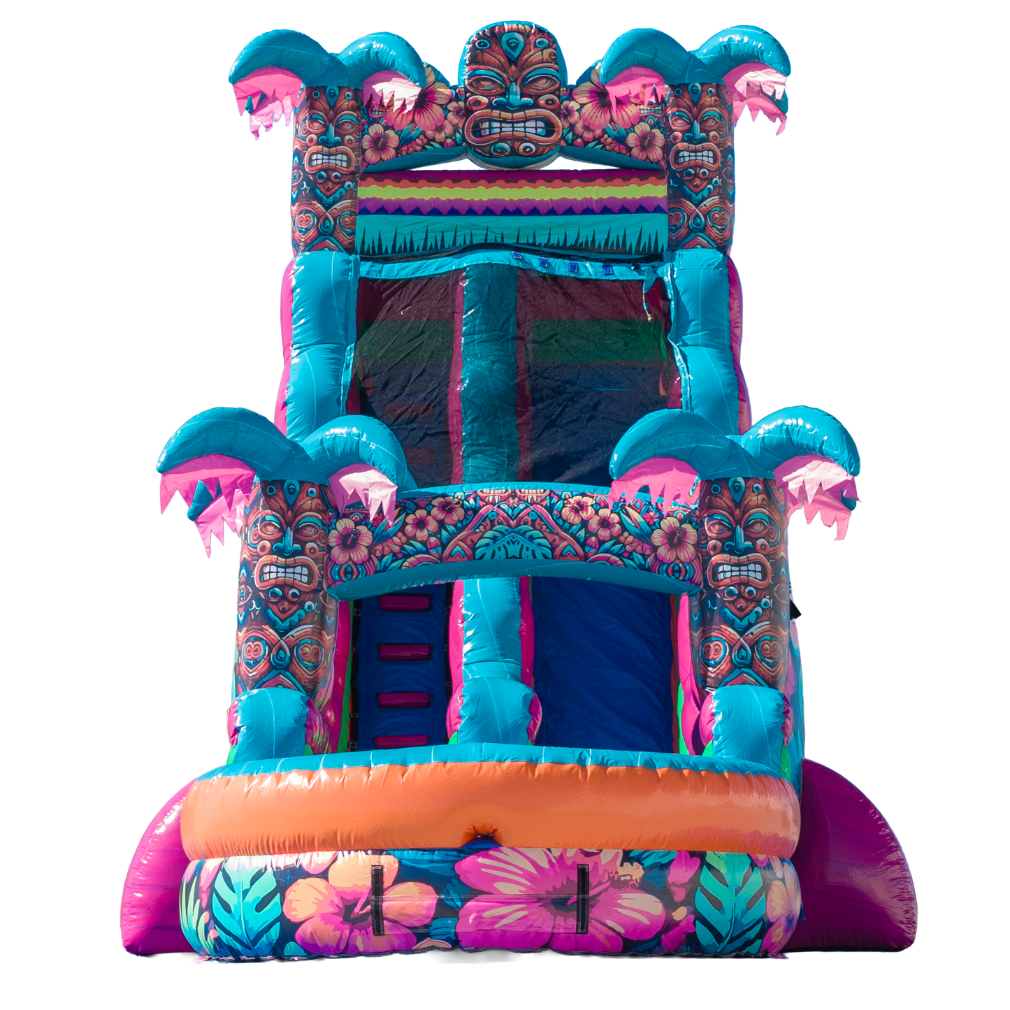 20FT Aloha Splash (Hawaiian Hibiscus) Single Lane Slide