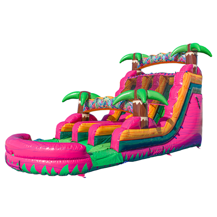 16FT Magenta Dual Lane Slide