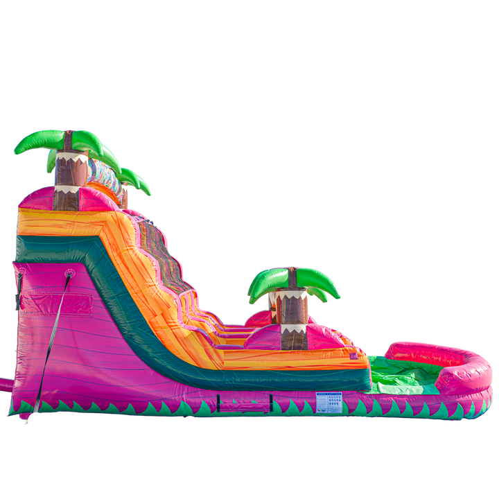 16FT Magenta Dual Lane Slide