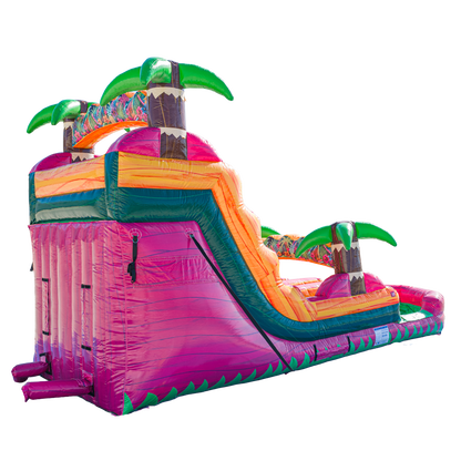 16FT Magenta Dual Lane Slide