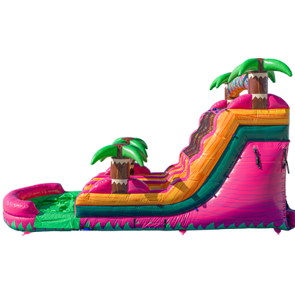 16FT Magenta Dual Lane Slide