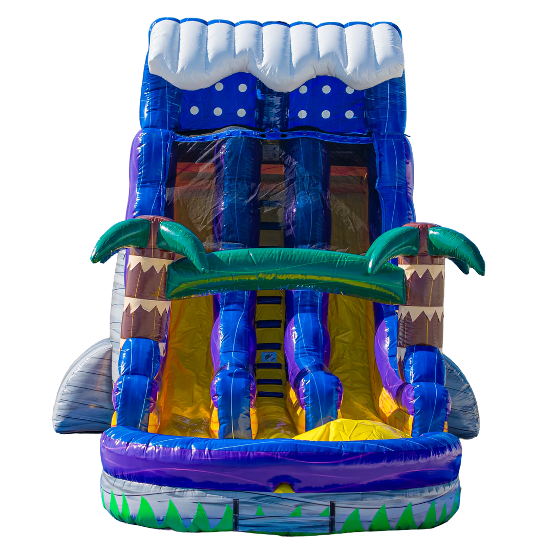 18ft Grey Surge Dual Lane Slide