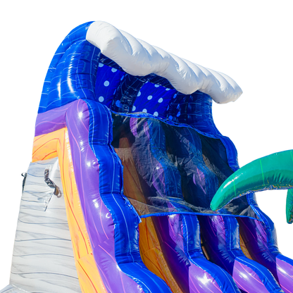 18ft Grey Surge Dual Lane Slide