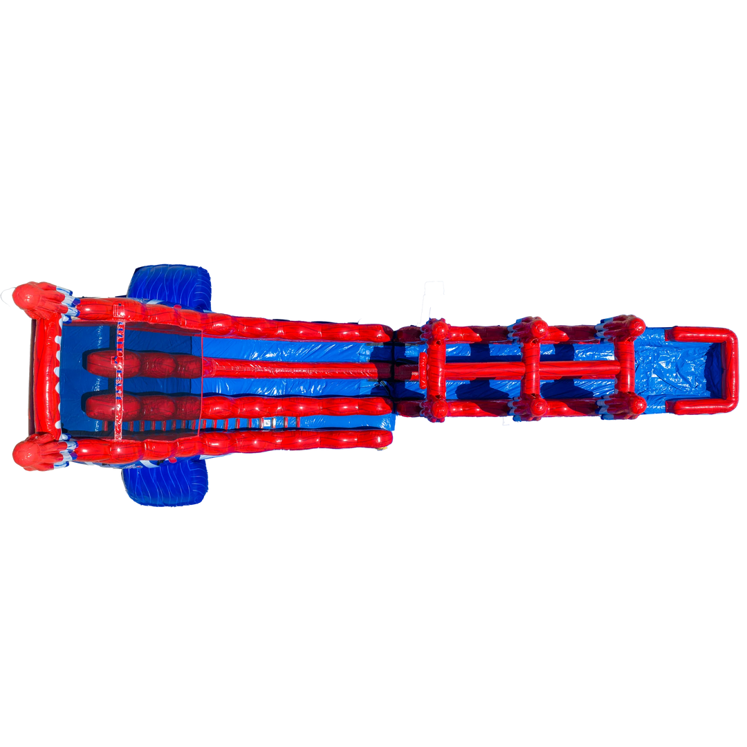 27ft Red, White and Cool Dual Slide with Slip N&