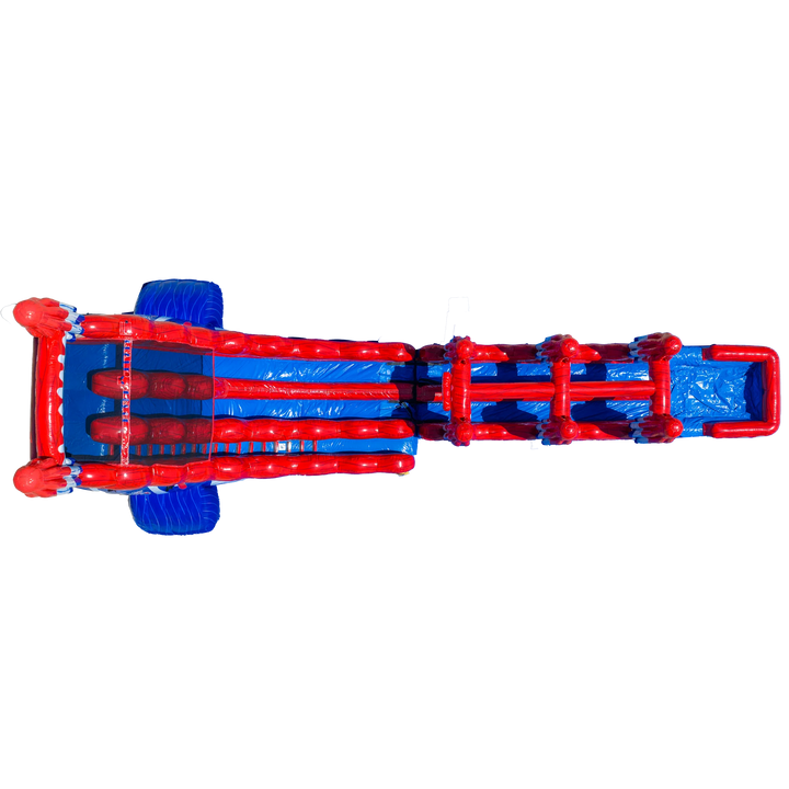 27ft Red, White and Cool Dual Slide with Slip N&