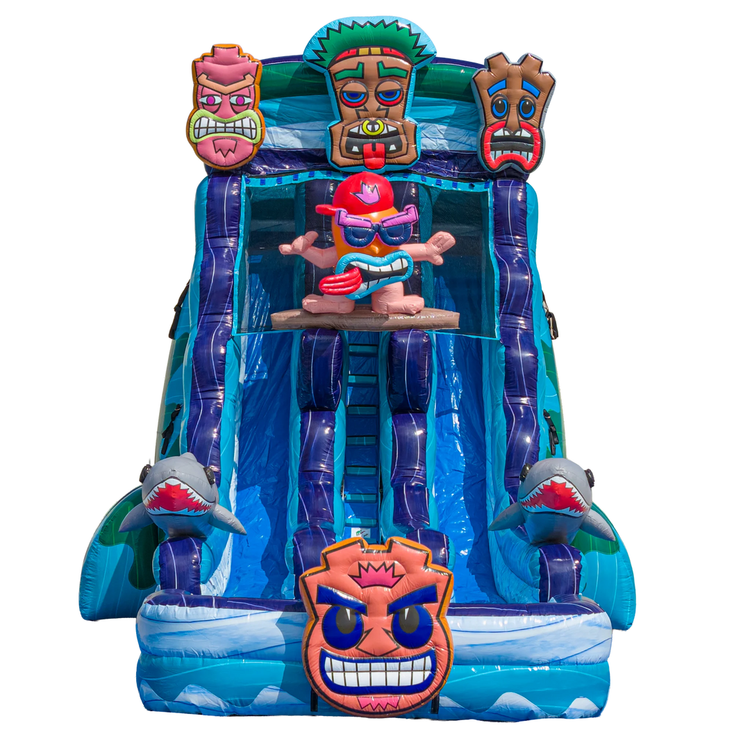 22FT Tiki Tovi Dual Lane Slide