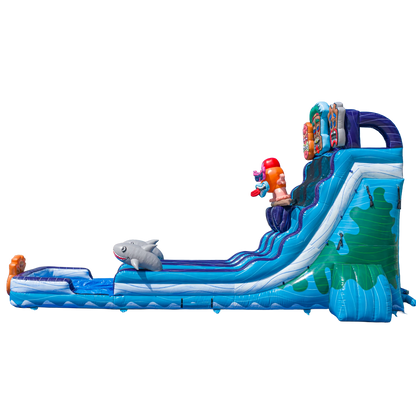 22FT Tiki Tovi Dual Lane Slide
