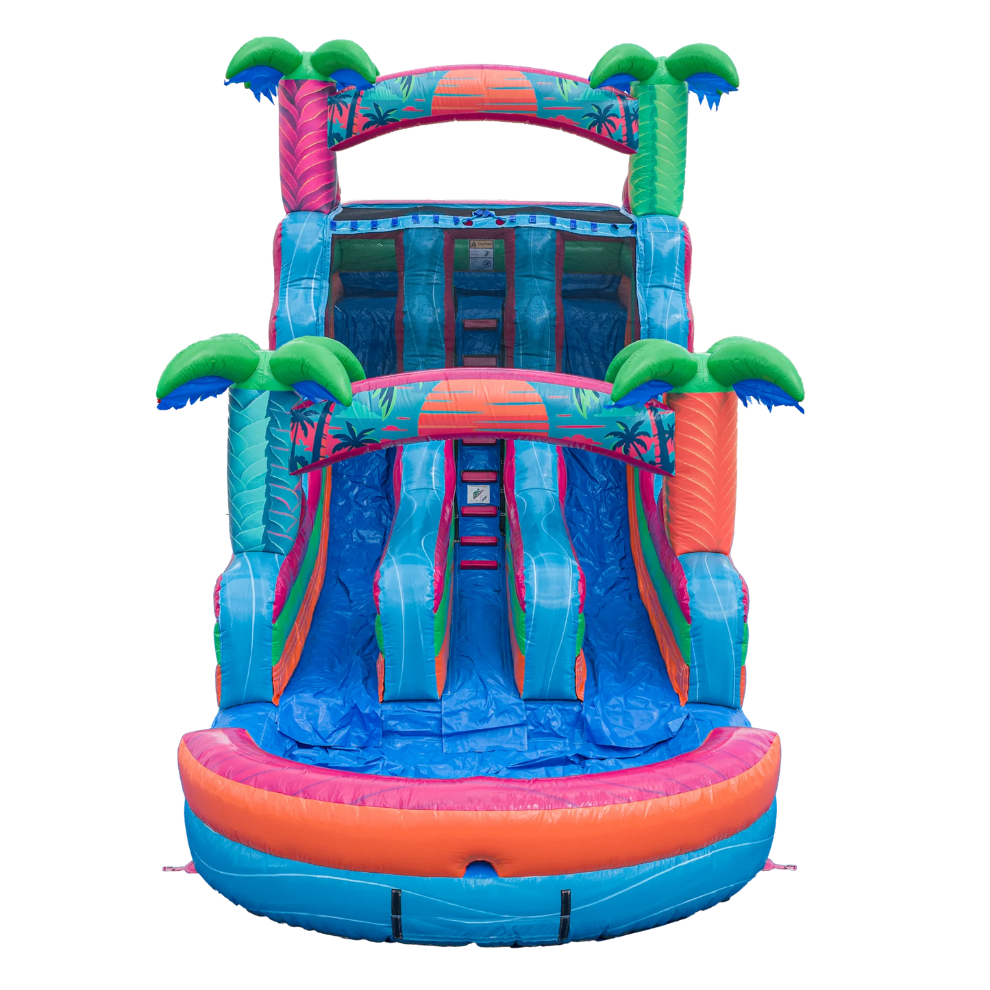 16FT Electric Tropics Dual Lane Slide