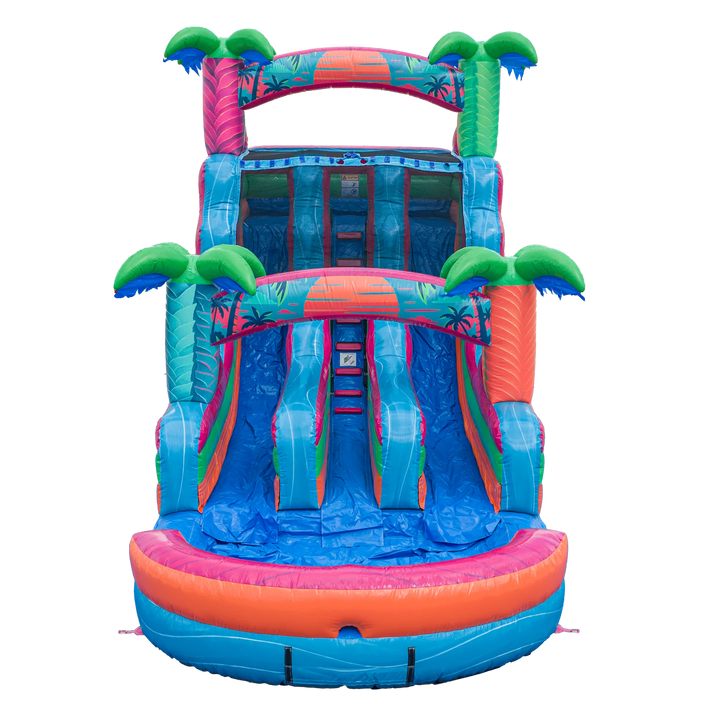 16FT Electric Tropics Dual Lane Slide