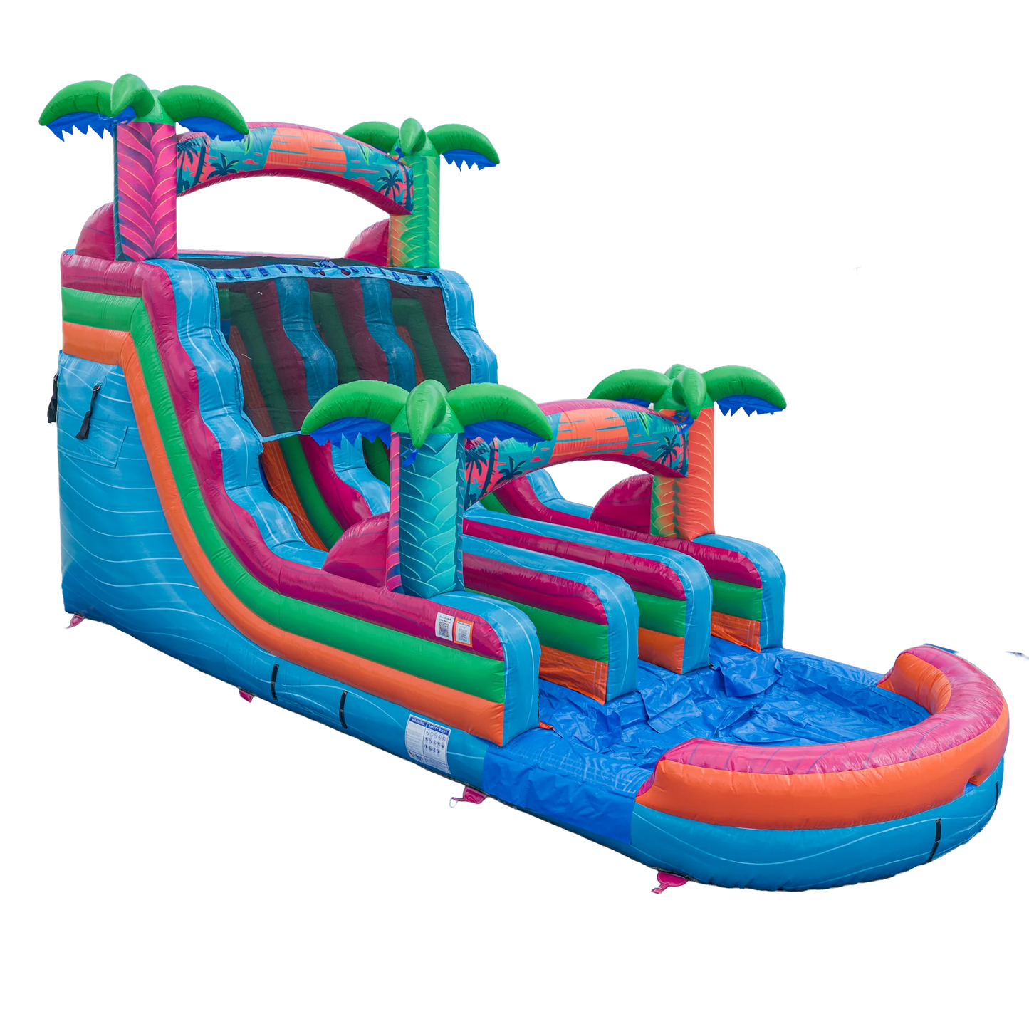 16FT Electric Tropics Dual Lane Slide