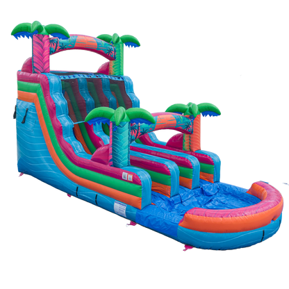16FT Electric Tropics Dual Lane Slide