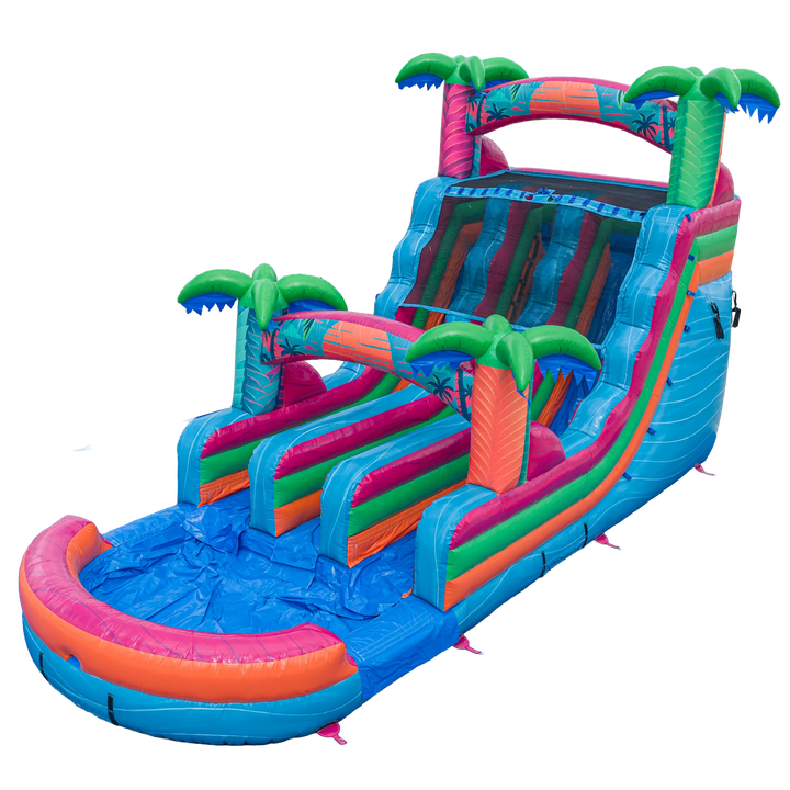 16FT Electric Tropics Dual Lane Slide