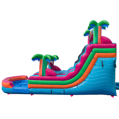 16FT Electric Tropics Dual Lane Slide
