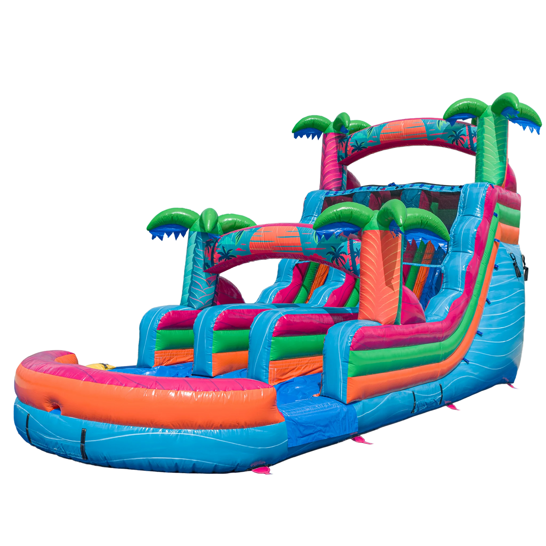 16FT Electric Tropics Dual Lane Slide