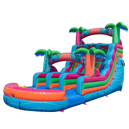16FT Electric Tropics Dual Lane Slide