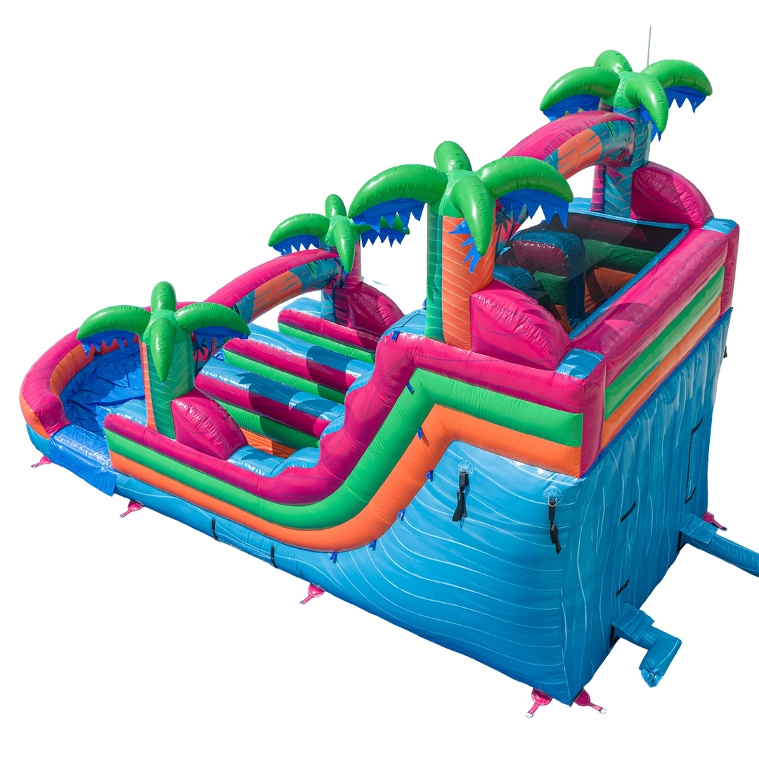 16FT Electric Tropics Dual Lane Slide