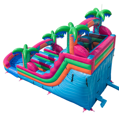 16FT Electric Tropics Dual Lane Slide