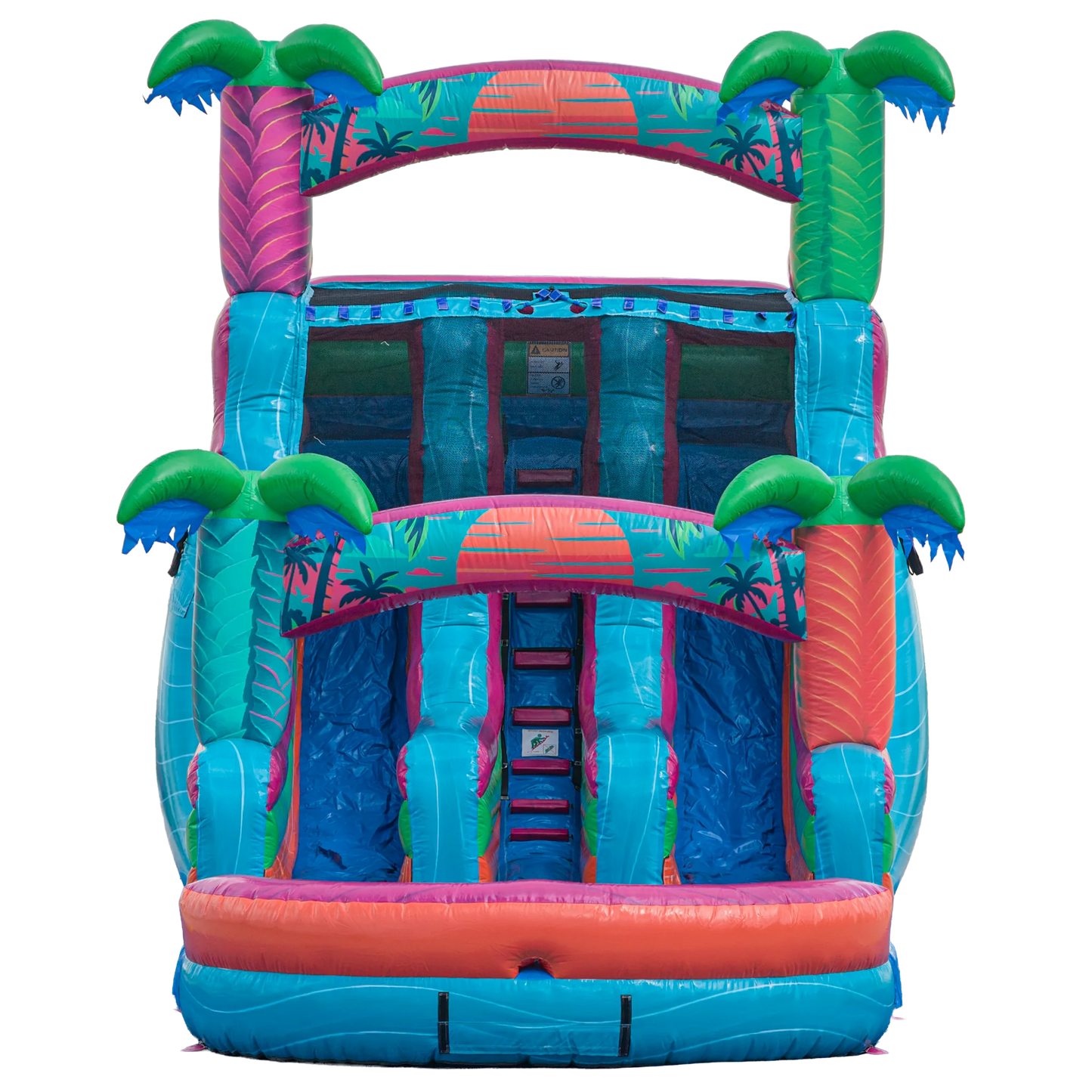 16FT Electric Tropics Dual Lane Slide