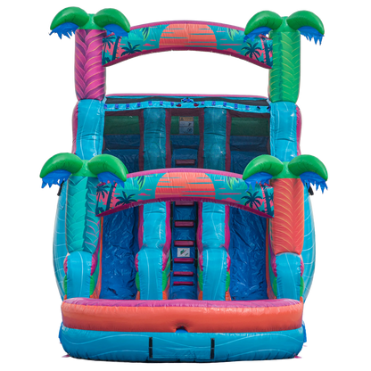 16FT Electric Tropics Dual Lane Slide