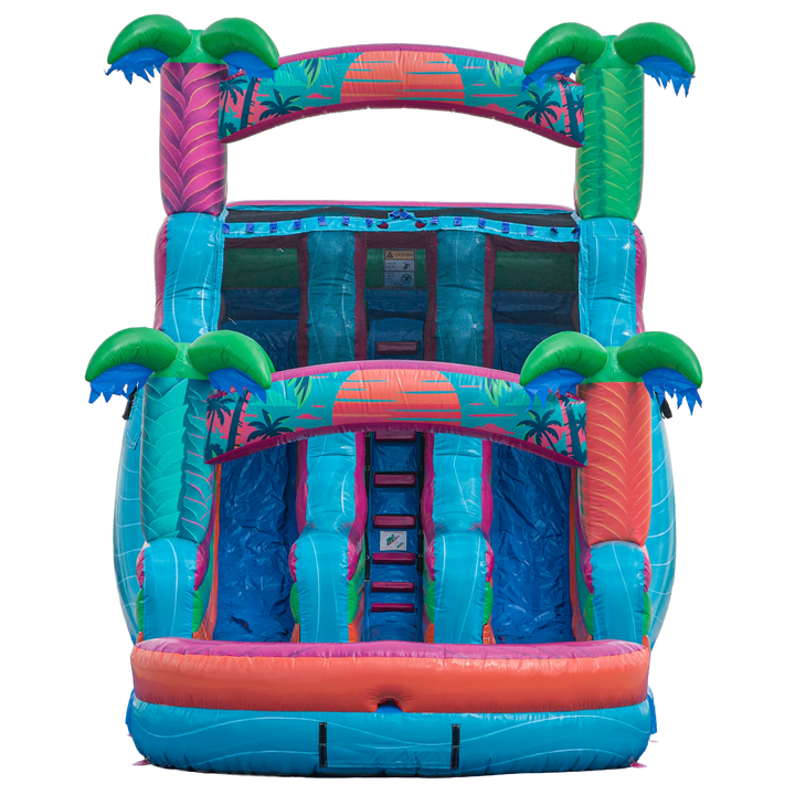 16FT Electric Tropics Dual Lane Slide
