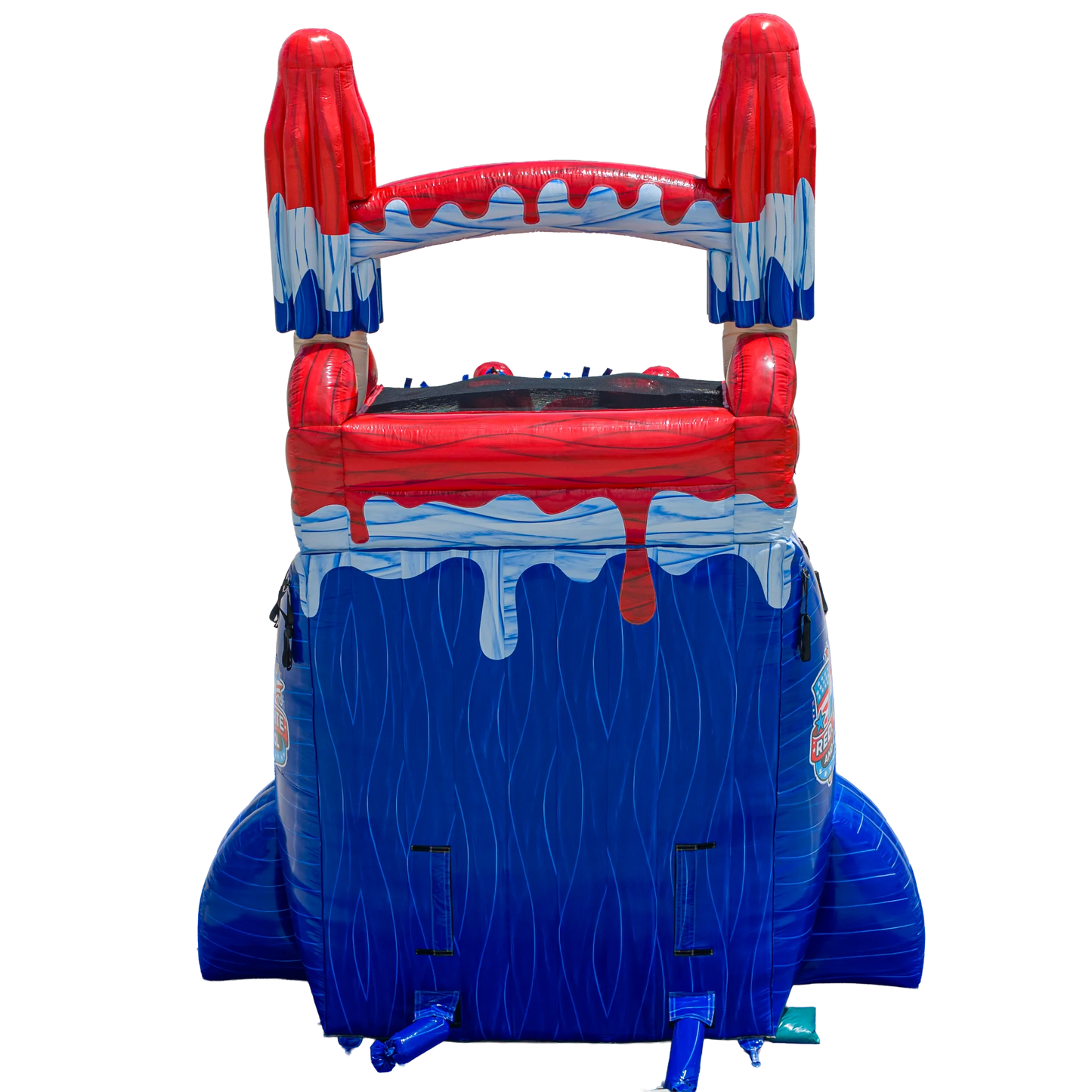 22FT Red, White and Cool Dual slide w/ Slip N Slide