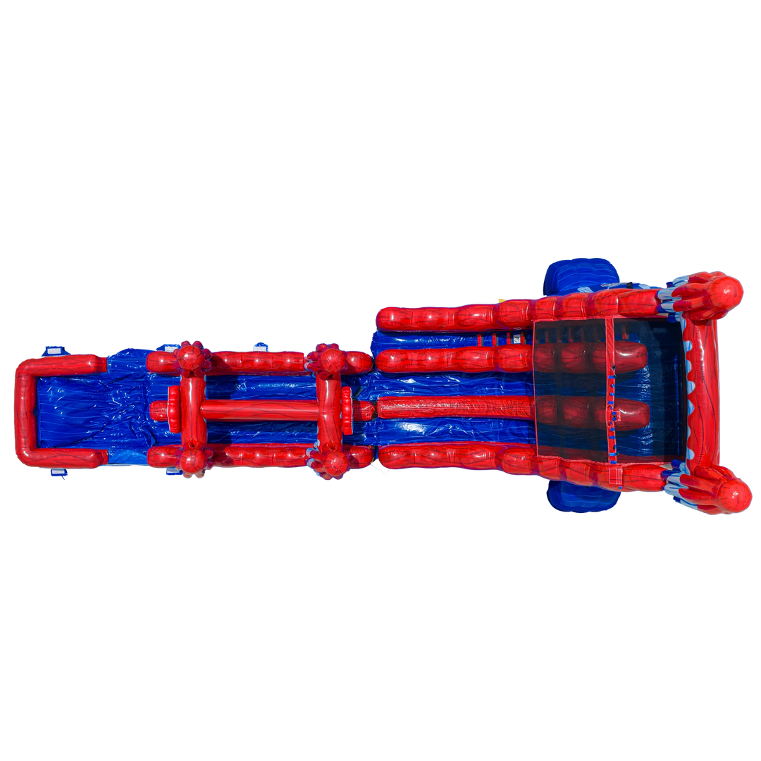 22FT Red, White and Cool Dual slide w/ Slip N Slide