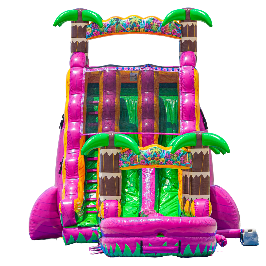 22FT Magenta Dual slide w/ Slip N Slide