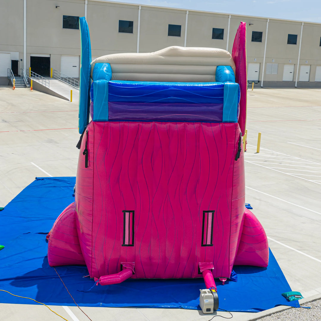 22FT Good Vibes Dual slide w/ Slip N Slide Magenta Colorway