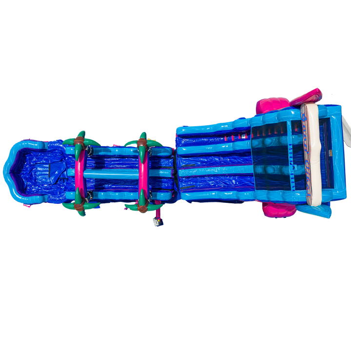 22FT Good Vibes Dual slide w/ Slip N Slide Magenta Colorway