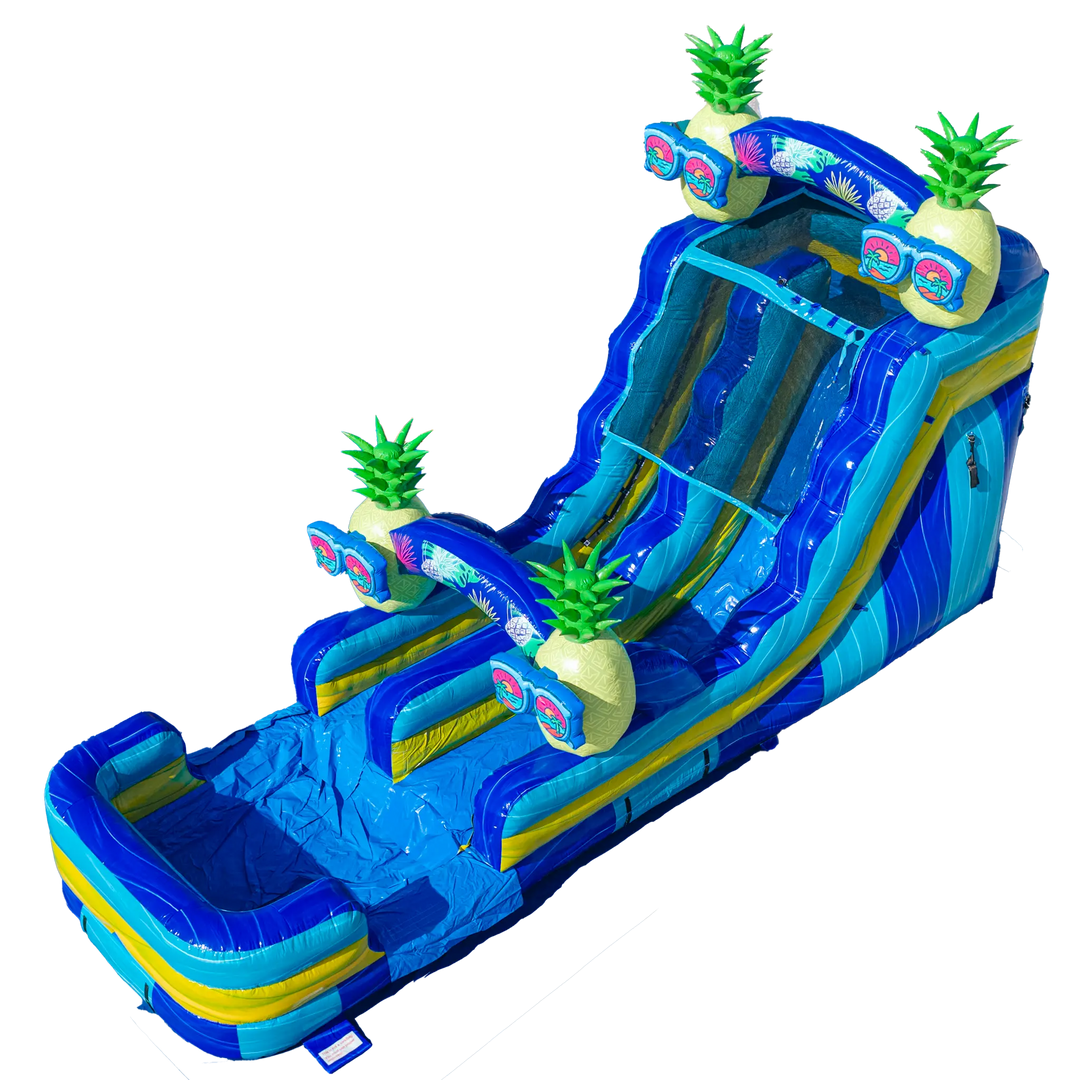 16FT Pineapple Single Lane Slide