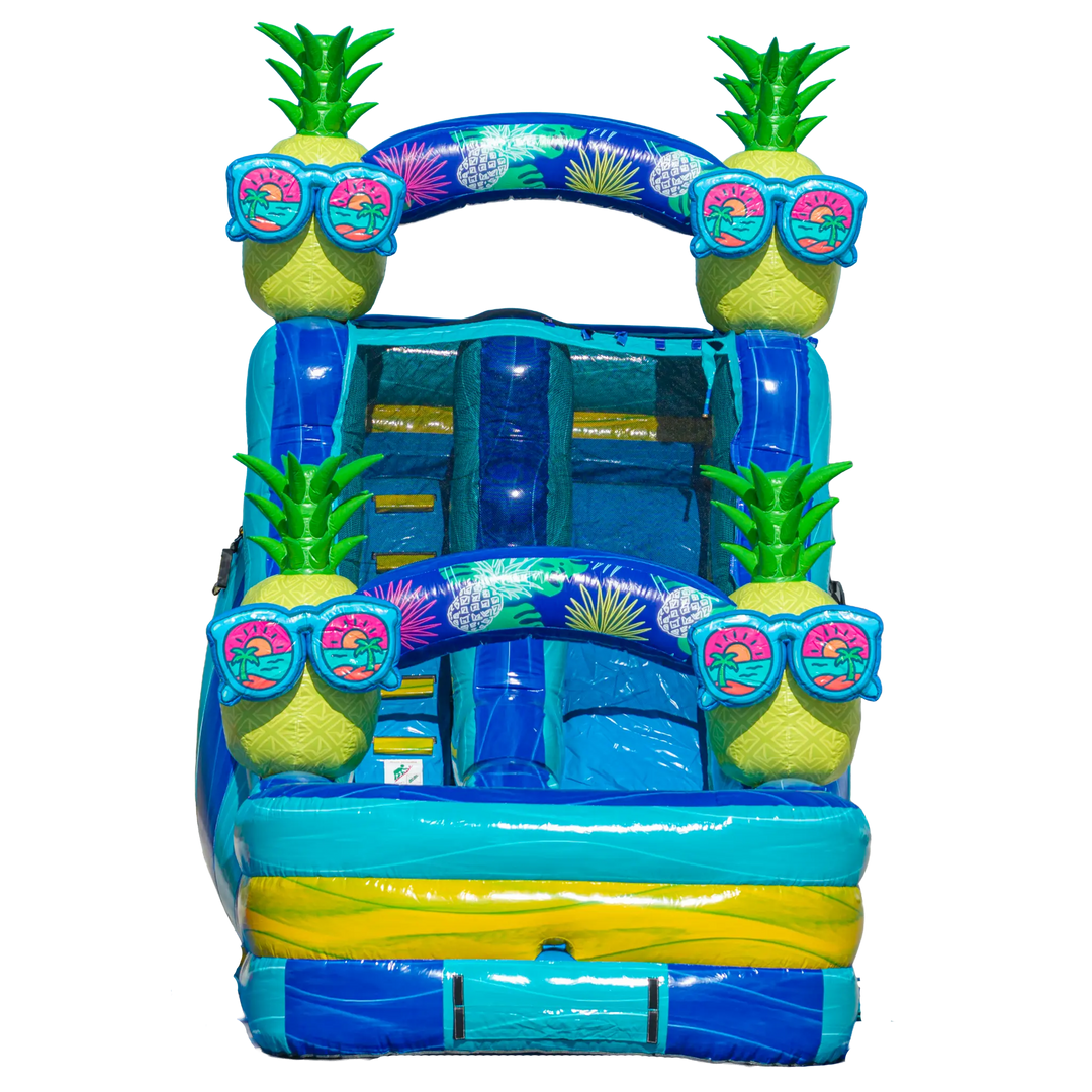 16FT Pineapple Single Lane Slide