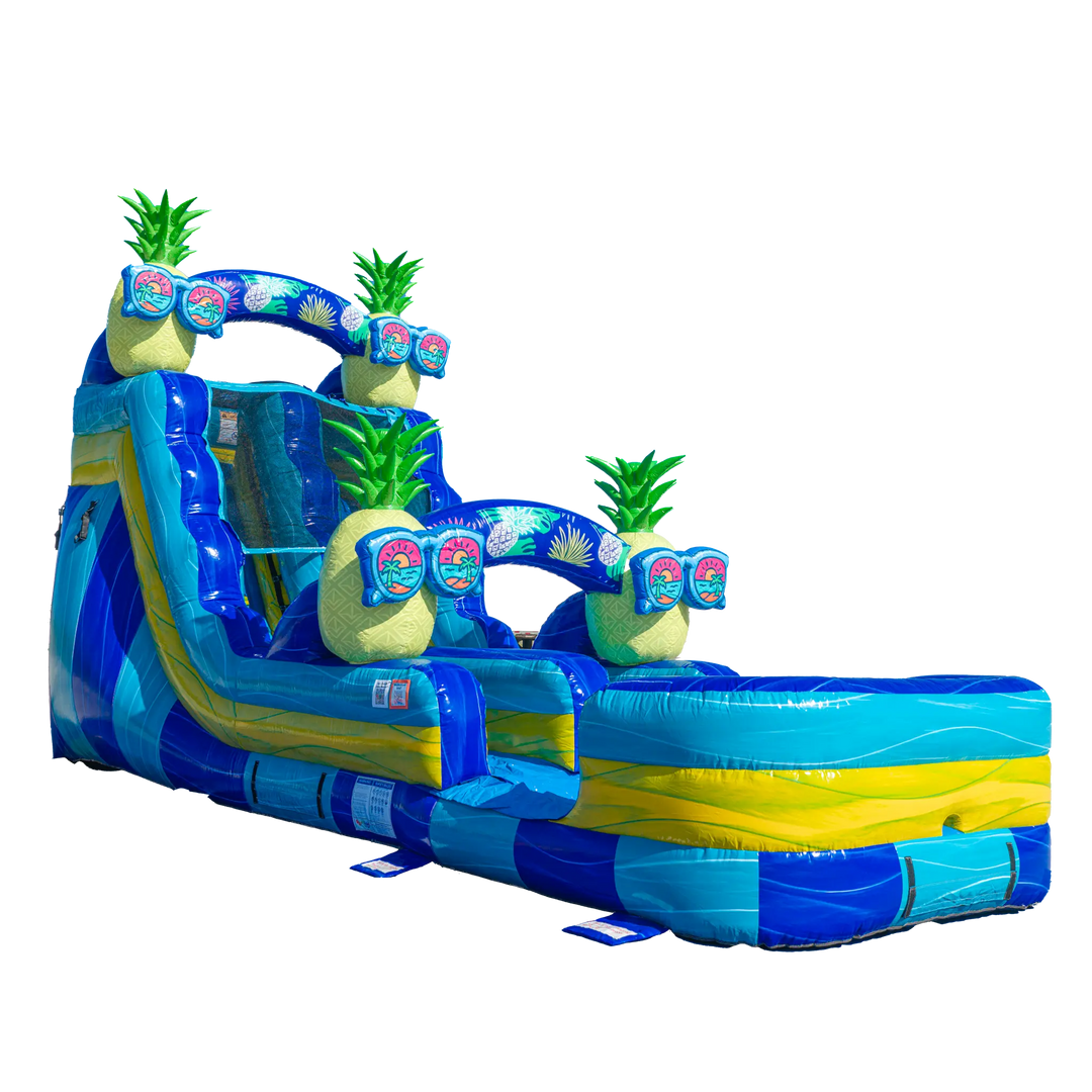 16FT Pineapple Single Lane Slide