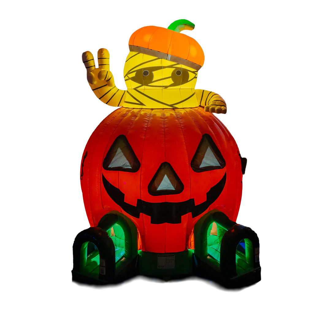 Pumpkin with Mummy Bounce House