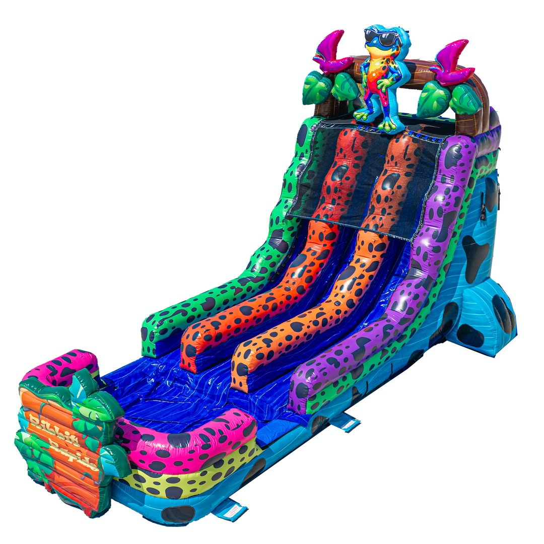 18FT Ribbit Rapids (Dart Frog) Dual Lane Slide