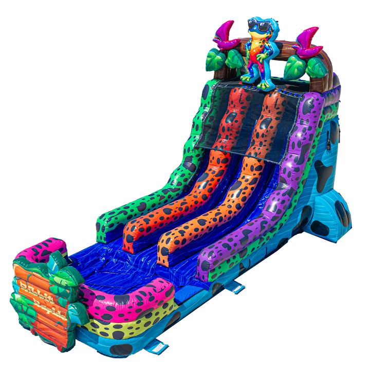 18FT Ribbit Rapids (Dart Frog) Dual Lane Slide