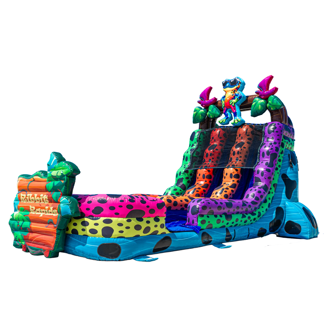 18FT Ribbit Rapids (Dart Frog) Dual Lane Slide